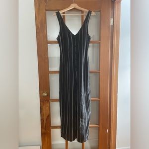 Linen pinstripe jumpsuit